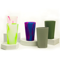 Coupe à vin en silicone |   Chope à bière antidérapante et incassable |   Gobelet à boire en silicone flexible et congelable |   Portable, réutilisable, écologique