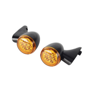 Indicatori di direzione anteriori staffa per Harley Touring CVO Road Glide 2015-2023 <span class=keywords><strong>moto</strong></span> cromato nero indicatore di direzione lampeggiante - Product Image 5