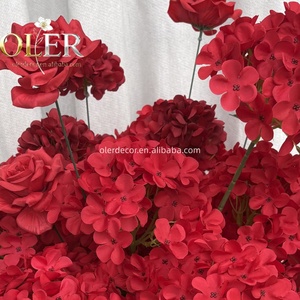 Vente en gros OLER, centre de <span class=keywords><strong>table</strong></span> romantique rustique de haute qualité, fleur artificielle en soie rose, <span class=keywords><strong>décoration</strong></span> de <span class=keywords><strong>table</strong></span> - Product Image 2