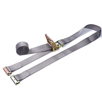 Sangles à cliquet E Track en gros, capacité de charge de 1466 lb, 2 pouces/50 mm, en polyester haute résistance avec crochets rapides pour remorques à 4 essieux et transport de marchandises