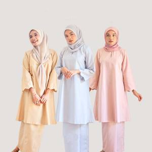 Nouveau design de vêtements musulmans à manches longues pour femmes Abaya islamique Robes musulmanes Malaisie <span class=keywords><strong>Baju</strong></span> <span class=keywords><strong>Kurung</strong></span> - Product Image 1