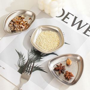 Plat à sauce tomate pour frites en acier inoxydable, élégant, jetable, épais, à compartiment unique, pour la maison, pour tremper les plats chauds - Product Image 4