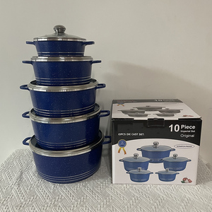 Batterie de cuisine en alliage d'aluminium moulé sous pression antiadhésif de haute qualité 10 pièces 20/24/28/32/28CM casseroles pour ensemble de casseroles à usage domestique - Product Image 4