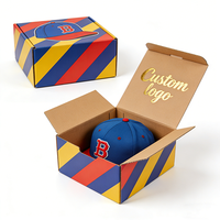 Kit de fabrication de boîte à chapeaux, boîte de rangement pour casquettes de baseball au design personnalisé, boîte cadeau de luxe, boîte d'expédition pour casquettes snapback avec lamination mate imperméable