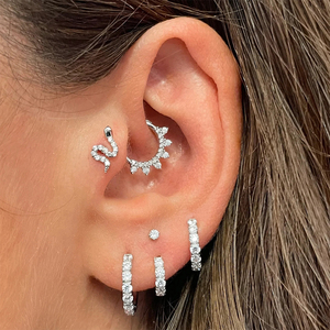 Pendientes de Aro Grandes Personalizados CANNER con Circonitas, Plata de Ley 925, Joyería Fina para Chicas, Chapados en Oro de 18K - Product Image 6