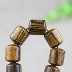 Pulsera de Madera de Sándalo con Diseño de Piel de Tigre, Cuentas Cilíndricas de 10x12mm, Joyería Unisex para Uso Diario, Origen Hangzhou - Product Image 4