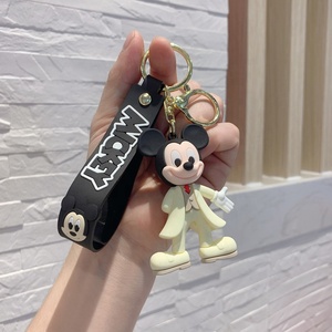 Nuovo Design 3D PVC Cartoon Cute Wedding Dress Mickey Minnie portachiavi borsa ciondolo per ragazze - Product Image 6