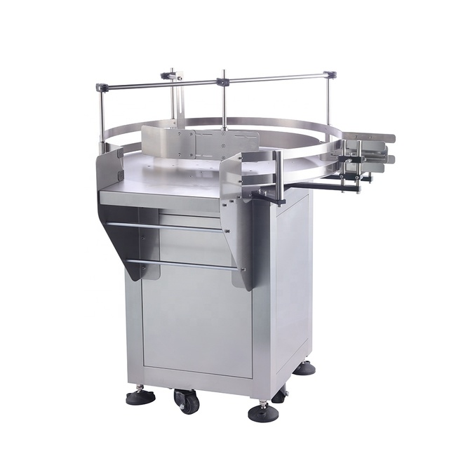Bottle Unscrambler Vial Distributing Machine Rotary Table Auto Round Bottle Accumulation Table Bottle Feeder Machine 110V