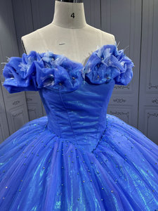 Mumuleo Bleu <span class=keywords><strong>Fairy</strong></span> <span class=keywords><strong>Tail</strong></span> Inspiré Quinceanera Robes Azul Vestidos De 15 Quinceaneras Xv Anos 2025 Debutantes Para 15 - Product Image 4