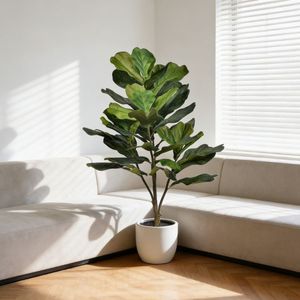 Plantes artificielles de figuier à feuilles de violon de haute qualité à <span class=keywords><strong>prix</strong></span> de gros, décoration moderne pour la maison, plante artificielle en pot de type Lyrata - Product Image 1