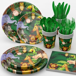 <span class=keywords><strong>Assiettes</strong></span> et serviettes sur le thème <span class=keywords><strong>de</strong></span> la jungle : Articles <span class=keywords><strong>de</strong></span> fête pour les fêtes d'enfants sur le thème <span class=keywords><strong>de</strong></span> la forêt - Product Image 5