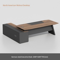 LBZ-134X Bureau de direction en L et ensemble chaise Xiao Hanjiang - Mobilier de bureau moderne et épuré