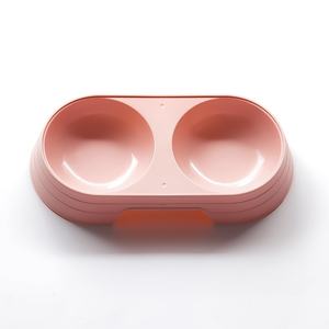 Wholesale Candy-Color Double <b>Bowl</b> Pet <b>Bowl</b> Rounded Shape Anti-Spill Easy Clean Drinking/Feeding Integrated Cat/<b>Dog</b> <b>Bowl</b> - Product Image 5