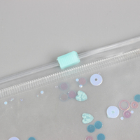 Pochette en PVC givré, imperméable, réutilisable, personnalisée, transparente, mignonne, pour cosmétiques et articles de toilette, avec fermeture éclair, pour l'expédition