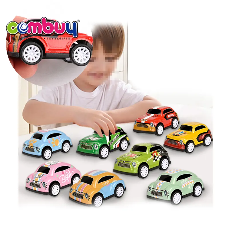 מיני כיס קריקטורה diecast סגסוגת 8 pcs להחזיר צעצועי מתכת דגם רכב