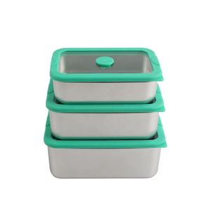 Stainless Steel Leakproof Food Storage Container with Glass Lid, Nested <b>Lunch</b> <b>Boxes</b> - Product Image 2