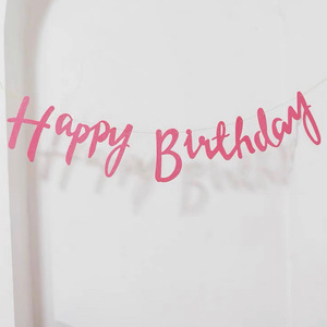 Venta caliente INS personajes siameses Feliz cumpleaños Bandera de feliz cumpleaños bebé decoraciones de fiesta de un año diseño Banner - Product Image 4