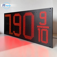 Panneau d'affichage numérique LED extérieur personnalisé pour prix de carburant de station-service, haute luminosité, étanche