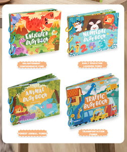Livre d'activités Montessori à coller pour enfants, livre silencieux, jouets éducatifs, développement cognitif préscolaire, nouveau matériau en papier - Product Image 6