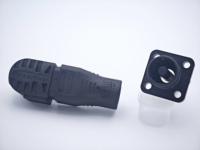 Connecteur de stockage d'énergie en cuivre Exceedconn 130A 1500V, prise coudée haute puissance pour montage sur panneau, étanche IP67, sertissable, UL94 V-0