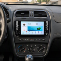 Pemutar DVD Mobil Android 6.2 Inci Sistem Navigasi CarPlay Nirkabel untuk Fiat Punto 2010-2016 Stereo Dashboard Panorama 360