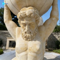 Buste en marbre sculpté à la main, moderne, pour la décoration intérieure/extérieure des villas et des parcs