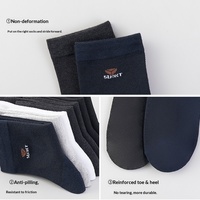 7549 Nouvelles chaussettes mi-mollet en coton pour hommes, printemps-été, respirantes, anti-transpiration, antibactériennes, décontractées