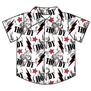 Camisas de Manga Corta con Botones para Niños, Diseño Personalizado de Vaquero Occidental, Novedad 2026 - Product Image 6