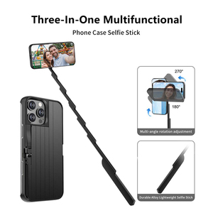 Étui pour perche à <span class=keywords><strong>selfie</strong></span> rétractable pour iPhone, avec monopode intégré extensible et télécommande <span class=keywords><strong>Bluetooth</strong></span> pour le vlogging - Product Image 3
