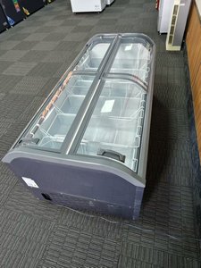 Congelador tipo <span class=keywords><strong>isla</strong></span> comercial con puerta de cristal para exhibición de productos congelados, venta al por mayor - Product Image 5