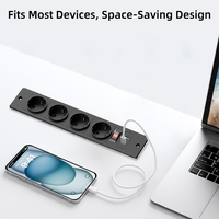 Prise de courant encastrée pour bureau, multiprise dissimulée à montage encastré avec prises CA et USB-A pour mobilier de bureau, hôtel, table de conférence