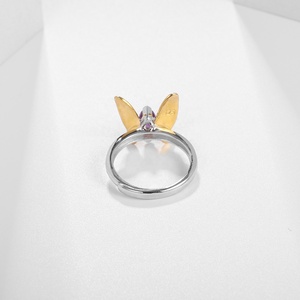 Anillo de plata de primera ley y Topacio azul <span class=keywords><strong>para</strong></span> mujer, sortija, plata esterlina 925, piedra preciosa, diseño mariposa, minimalista, joya ajustable - Product Image 6