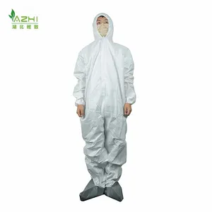 Blouse chirurgicale médicale jetable uniforme de travail salopette vêtements de protection combinaisons costume avec capuche et couvre-bottes