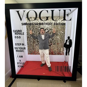 Boîte photo personnalisée HOML avec logo pour mariage, <span class=keywords><strong>en</strong></span> PVC, montage facile, cadres <span class=keywords><strong>en</strong></span> aluminium, décoration de stand Vogue - Glamour pour événements - Product Image 1