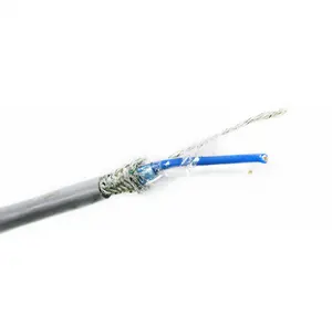 Cable flexible de alta calidad 2*0, 5 mm2 RS485 cable de comunicación 1x2x18AWG RS 485 cable de cobre de par trenzado de doble blindaje