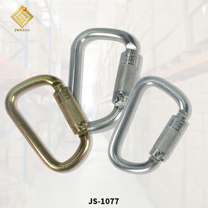 Mosquetón de Seguridad de Acero de Alta Seguridad de 45KN con Bloqueo de <span class=keywords><strong>Tres</strong></span> Etapas, Personalizado de Fábrica, para Trabajo Industrial/Aéreo - Product Image 3