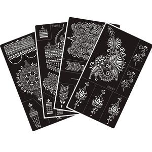 India Henna tatuaggio Stencil modello di arte del corpo temporaneo impermeabile per le donne adesivo del tatuaggio - Product Image 1
