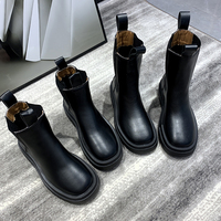 Bottes épaisses personnalisées, bottes chaudes à la cheville et coupe haute, bottes courtes à semelle extérieure épaisse pour femmes