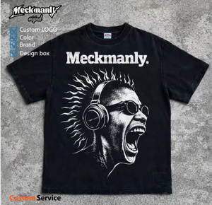 T-shirt pour homme à col en V, coupe classique, imprimé uni, manches courtes, en polyester/coton, personnalisable - Product Image 5