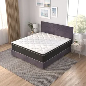 Oem Queen Size letto materasso arrotolato in una scatola tascabile primavera materasso a basso costo