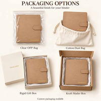 Hongbo Best Selling A5 Saffiano Epi Leather 35MM Gold Ring A5 Budget Ring Notebook Planner Cover with Personal Insert Available
