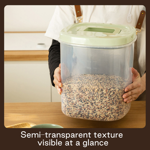 Anya BPA miễn phí bền nhựa hình chữ nhật thực phẩm lưu trữ container kín Gạo ngũ cốc bột ngũ cốc 5kg trong suốt - Product Image 4