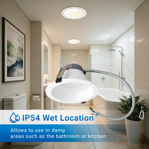 Downlight encastré en aluminium <span class=keywords><strong>pour</strong></span> intérieur, 8 pouces, 26W-22W-16W, CRI80+, IP54, LED commerciale, 110 ° Angle de faisceau 5CCT - Product Image 5