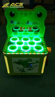 Machine de jeu à monnayeur ACS Crazy Frog Hammer pour enfants, jouet interactif amusant qui encourage à frapper les taupes, avec mots-clés en anglais et éléments métalliques