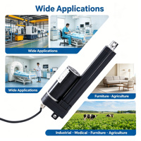 Actionneur linéaire à moteur CC à balais, étanche IP66, poussée dynamique maximale de 5000N, course personnalisée pour la commande automatique de trackers solaires et les machines industrielles