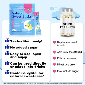 SOLOTREE özel etiket 25 Packs çocuk safran Pixie Sticks doğal lezzet çocuklar odak destek ruh dengesi içecek takviyeleri - Product Image 5