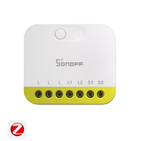 SONOFF MINI-ZB2GS-L Protokol Zigbee Tidak Memerlukan Kabel Netral MINI DUO-L Saklar Pintar Zigbee 2-Kanal Kontrol Saluran Ganda Dengan ZB