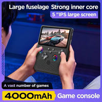 Konsol Game Genggam Retro H5 Sistem Linux Layar IPS 5.0-inci Baterai 4000mAh Komunikasi Wi-Fi HD 64G Konsol Game Saku Portabel