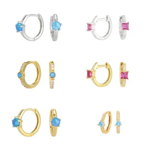 Hoops Earring Supplies Jewelry Making Chunky Gold Plated 18k Hoop Earring Holder Solid Gold Hoop Earrings