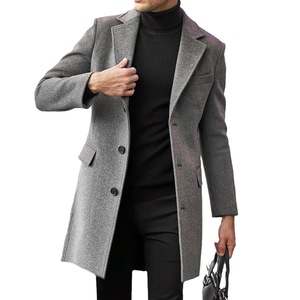 Nouveau <span class=keywords><strong>Trench</strong></span>-coat <span class=keywords><strong>Homme</strong></span> en Polyester Épais à Simple Boutonnage Multi-poches Effet Tweed pour Automne-Hiver 2026 – Disponible en Stock pour l'Export - Product Image 5